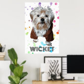 Personalisiere es! Farbiges Dot Pet Foto & Name Poster (Heimbüro)