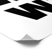 Personalisiere es! FOTO und Name der WEISSEN Unter Poster (Ecke)