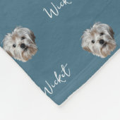 Personalisiere es! Foto und Name des aquamarinen T Fleecedecke (Ecke)