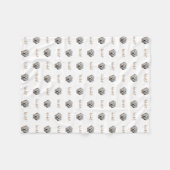 Personalisiere es! FOTO und Name des WHITE Pets Fleecedecke (Vorderseite (Horizontal))