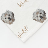 Personalisiere es! FOTO und Name des WHITE Pets Fleecedecke (Ecke)