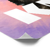 Personalisiere es! Gefärbte Krawatte Foto und Name Poster (Ecke)