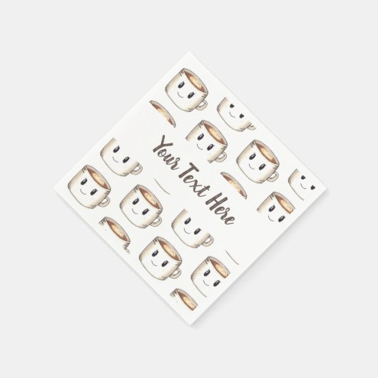 Personalisiere es! Kaffee Themed Napkins Serviette (Ecke)