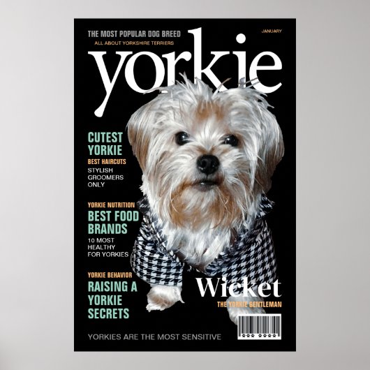 Personalisiere es! Yorkie Mag Poster (Vorne)
