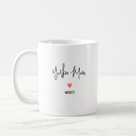 Personalisiere es! Yorkie Mama 1 Herzname Kaffeetasse