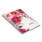 PERSONALISIERE Gemalte Rosen Notizbuch Notizblock (Rechte Seite)