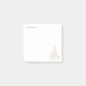 Personalisiere: Gold Metallic Filigree Weihnachtsb Post-it Klebezettel (Vorderseite)