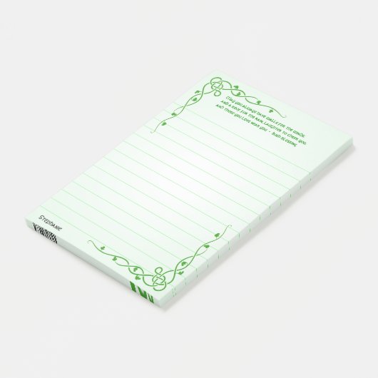 Personalisiere: Irish Segen (#3) Celtic Braids Post-it Klebezettel (angewinkelt)