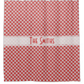 Personalisiere:  Karo Diagonal Pattern Duschvorhang (Vorderseite)