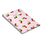 PERSONALISIERE Kirsch Frucht Muster Notizbuch Notizblock (Rechte Seite)