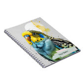 PERSONALISIERE Modernes Blaue Sittich-Vogel Notizb Notizblock (Rechte Seite)