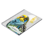 PERSONALISIERE Modernes Blaue Sittich-Vogel Notizb Notizblock (Linke Seite)