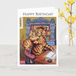 Personalisiere Name Geburtstag Cats Kitten Louis W Karte