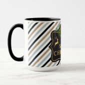 Personalisiere Name Weihnachts-Kaffeehaus Tasse (Links)