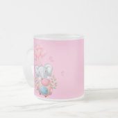 Personalisiere | Niedlich Pink Elephant Tasse (Vorderseite Links)