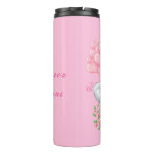 Personalisiere | Niedlicher rosa Elefant Thermosbecher (Rückseite)