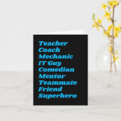 Personalisiere | Superhero | Funny Vatertag Card Karte (Gelbe Blume)