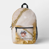 PERSONALISIERE TEXT UND BILD  BEDRUCKTER RUCKSACK (Vorderseite)