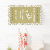 Personalisiere: Willkommen 70. Geburtstagsparty Wh Banner (Insitu)