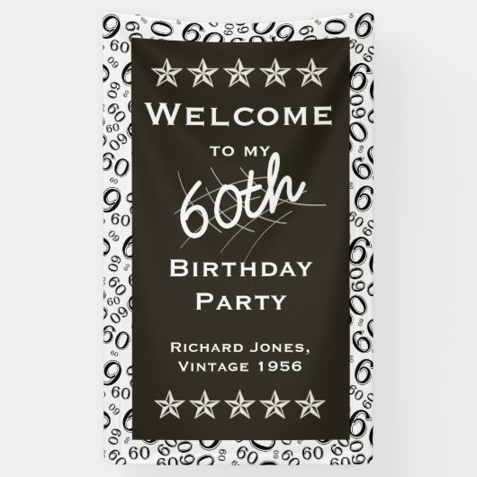Personalisiere: Willkommen bei meiner 60. Geburtst Banner (Vertikal)