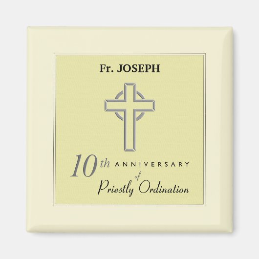 Personalisieren, 10. Geburtstag des Priesters verk Magnet (Vorne)