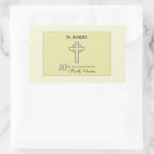 Personalisieren, 10. Geburtstag des Priesters verk Rechteckiger Aufkleber (Tasche)