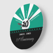 Personalisieren, 10. Jahr Mitarbeiter Jahr Große Wanduhr (Winkel)