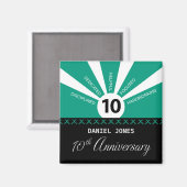 Personalisieren, 10. Jahr Mitarbeiter Jahr Magnet (Vorderseite/Rückseite)