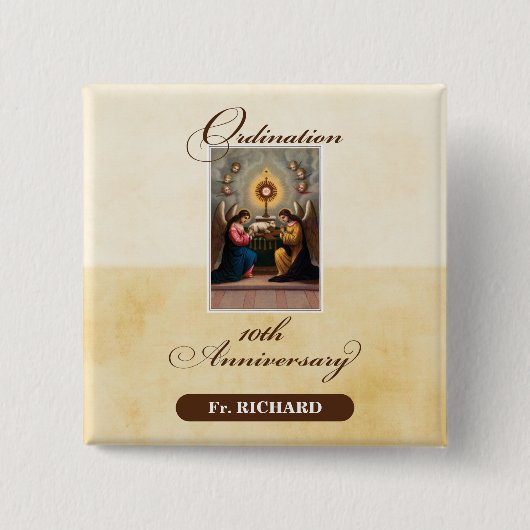 Personalisieren, 10. Ordination Anniversary Angels Button (Vorderseite)