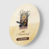 Personalisieren, 10. Ordination Anniversary Angels Große Wanduhr (Winkel)