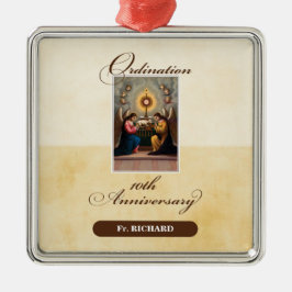 Personalisieren, 10. Ordination Anniversary Angels Ornament Aus Metall