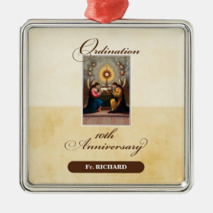 Personalisieren, 10. Ordination Anniversary Angels Ornament Aus Metall