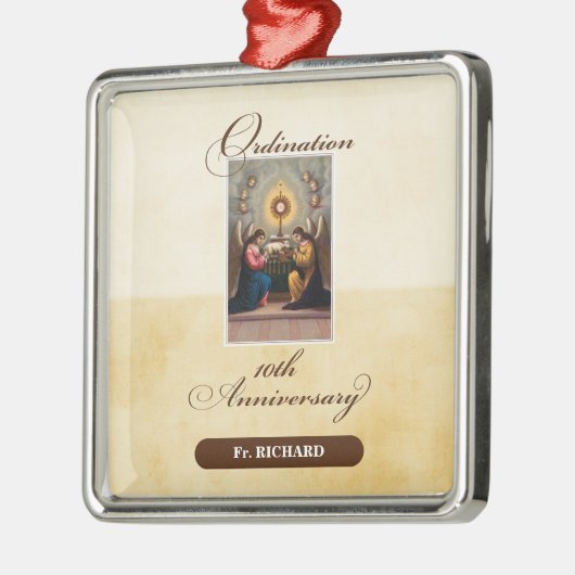 Personalisieren, 10. Ordination Anniversary Angels Ornament Aus Metall (Links)