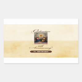 Personalisieren, 10. Ordination Anniversary Angels Rechteckiger Aufkleber