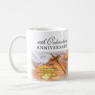 Personalisieren, 10. Ordination Jubiläum, Kreuz Kaffeetasse