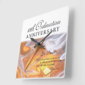 Personalisieren, 10. Ordination Jubiläum, Kreuz Quadratische Wanduhr (Winkel)