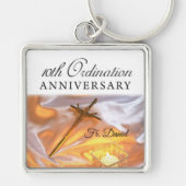 Personalisieren, 10. Ordination Jubiläum, Kreuz Schlüsselanhänger (Vorne)