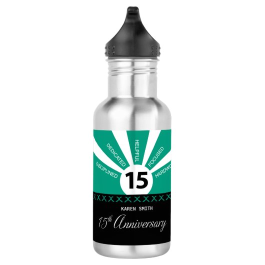 Personalisieren, 15. Jubiläumsjahr Edelstahlflasche (Rechts)