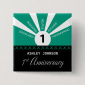 Personalisieren, 1. Jahr Mitarbeiter Jahr Button (Vorderseite)