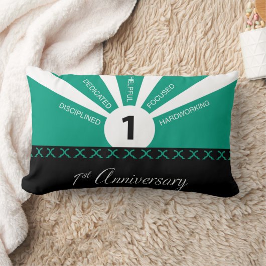 Personalisieren, 1. Jahr Mitarbeiter Jahr Lendenkissen (Decke)