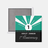 Personalisieren, 1. Jahr Mitarbeiter Jahr Magnet (Vorderseite/Rückseite)