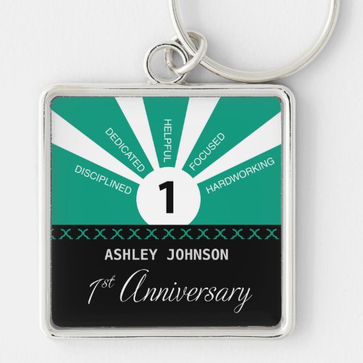 Personalisieren, 1. Jahr Mitarbeiter Jahr Schlüsselanhänger (Vorne)