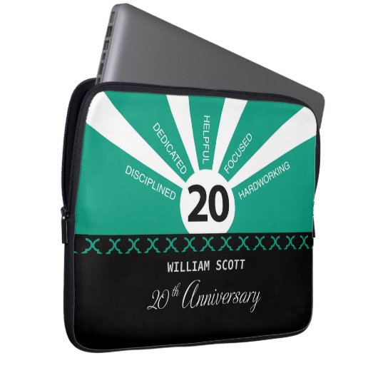 Personalisieren, 20. Jubiläum der Geschäftsmitarbe Laptopschutzhülle (Vorne Rechts)
