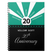 Personalisieren, 20. Jubiläum der Geschäftsmitarbe Notizblock (Vorderseite)