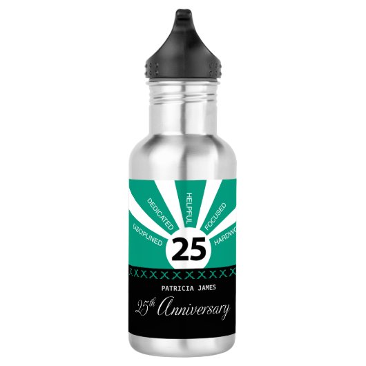 Personalisieren, 25. Jahr Mitarbeiter Jahr Edelstahlflasche (Rechts)