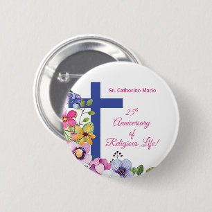 Personalisieren, 25-jähriges religiöses Leben Button
