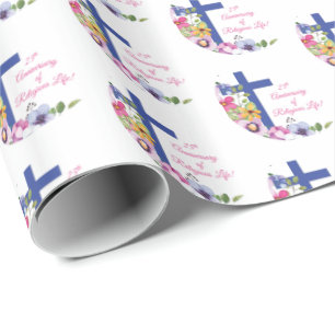 Personalisieren, 25-jähriges religiöses Leben Geschenkpapier