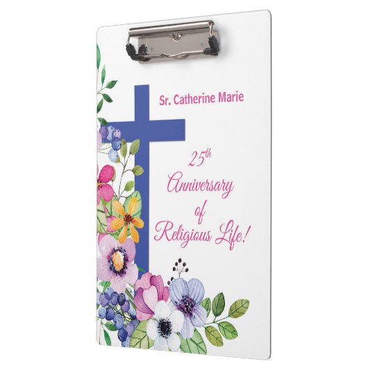 Personalisieren, 25-jähriges religiöses Leben Klemmbrett (Links)