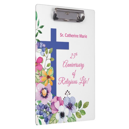 Personalisieren, 25-jähriges religiöses Leben Klemmbrett (Rechts)