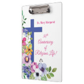 Personalisieren, 30. Jubiläum Nun religiöses Leben Klemmbrett (Links)